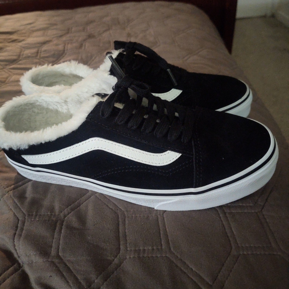 Vans Black and White Classic Skate Sneakers